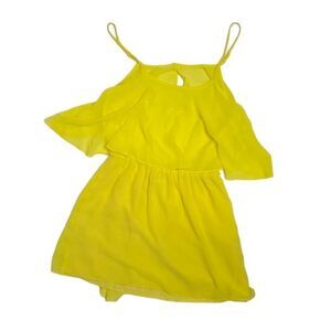 LOVERS +‎ FRIENDS sunkissed neon yellow mini dress backess XS